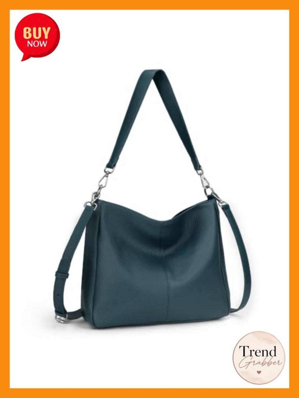 Soft Genuine Leather Hobo Bag Crossbody Shoulder Purse for Women